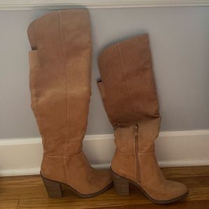 Target Over The Knee Brown Suede Boots